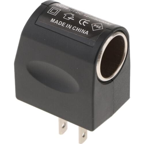 110V-220V AC Plug To 12VDC Car Cigarette Lighter Converter Socket Adapter