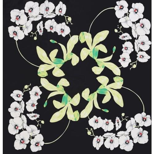 2020 70x70 Flower Floral Multipurpose women Silk twill scarf Satin square tie Hairband ladies foulard femme towel bufanda shawl