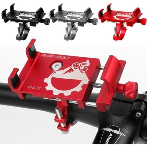 Anti-drop Bicycle Mobile Holder Universal Bike Motorcycle Handlebar Clip Stand Aluminium Alloy Support Rack 360 Degree Rotation