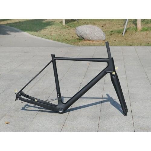 Full Carbon Toray Matt Cyclocross Bike Disc Brake BSA Frame 12 * 142mm Thru Axle + Fork 12 * 100mm Thru Axle