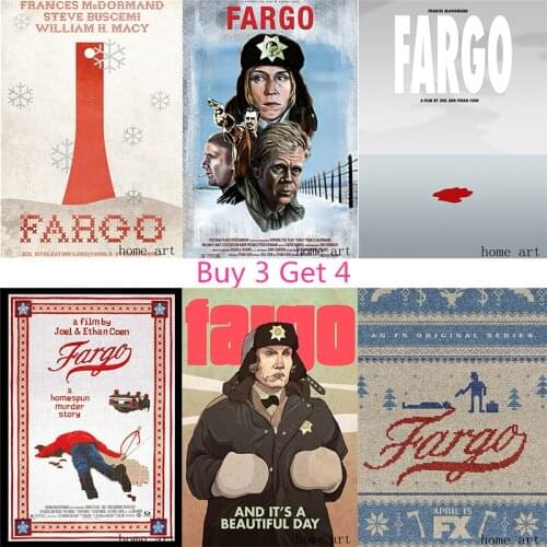 Fargo movie poster Clear Image Wall Stickers Home Decoration Good Quality Prints White Coated Paper home art Brand