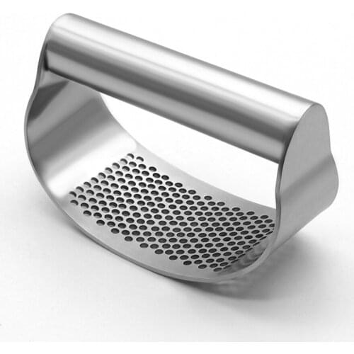 YUEWO 430 stainless steel garlic press Three-piece suit kitchen circular garlic masher manual ginger garlic masher