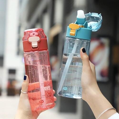 Simple portable outdoor anti falling cup small fresh straw cup for boys and girls