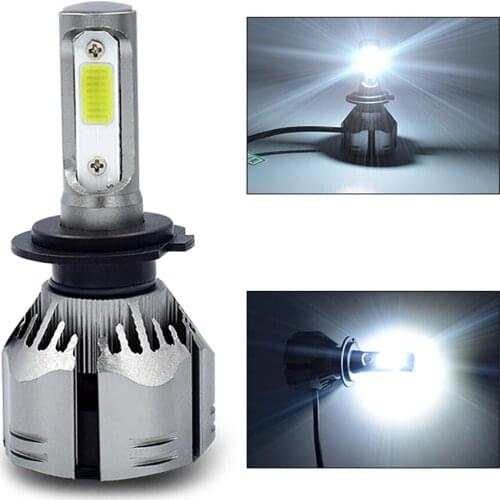 R11 LED Mini Car Headlight 3 Side H4 H7 Bulb 48W 12V 4800LM Hi/lo Beam H1 H3 H8 H9 H11 9005 9006 White 6000K Auto Fog Light