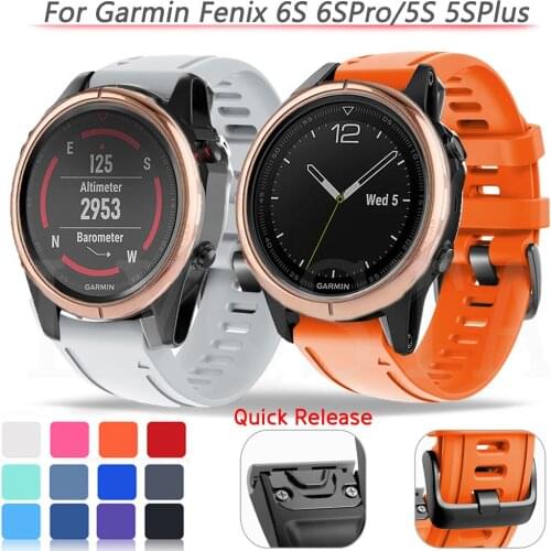 New Smart Watch Silicone Replacement Strap For Garmin Fenix 6 6S 6X Pro 5 5X 5S Plus Wristband Accessory Band 20mm Fenix 5S 6S