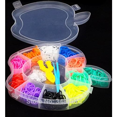 Rubber Loom Bands Weaving Braided Tool DIY Charm Kit Box Kids Handmade Plaiting Gum Creativity Toys for Bracelet Children Girls