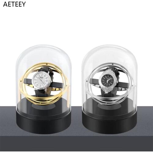 Luxury Automatic Single Electric Watch Winder for Mechanical Watches Multi-function Storage Box Collection Silent Motor Gift Man