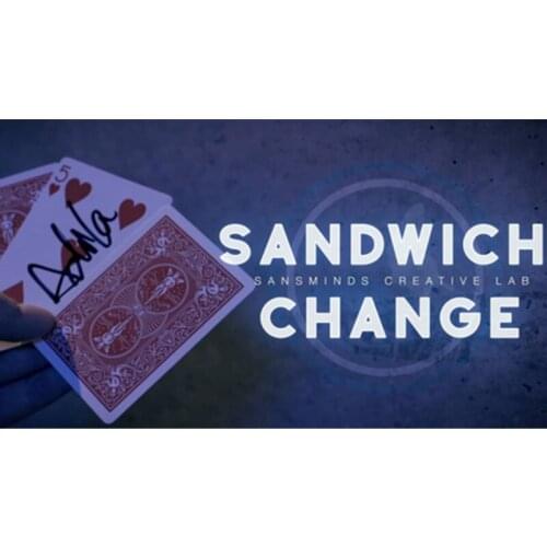 Sandwich Change by SansMinds Creative Labs (Gimmicks and DVD) Magic Tricks Close up Magic Illusions Street Magia Props Magician