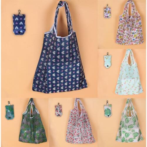 Foldable Shopping Bag Reusable Eco-friendly Waterproof Shopping Backpacks Tote Handbags Foldable Grocery Cloth Bags Storage Bag