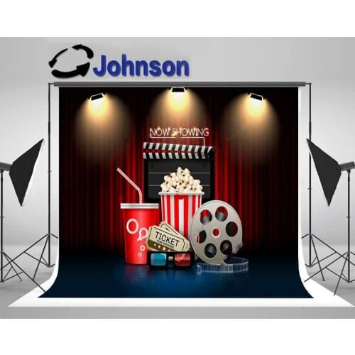Cinema movie theater wine curtain light photo studio background High quality Computer print party photo backdrop