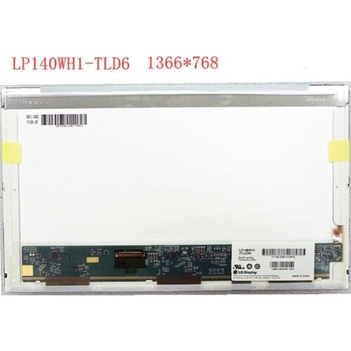 LP140WH1 TLD6 Laptop LCD Screen 140WH1 TLD6 LP140WH1 TLC2 LP140WH1 TLD3 LP140WH4 TLN1 TLA1 TLB1 matrix display 1366*768 40pin