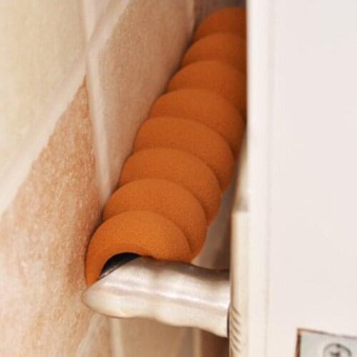 1/2Pcs Rubber Crash Pad Door Handle Stopper Round EVA Door Knob Foam Cover Furniture protector Baby Safety Practical Static-free