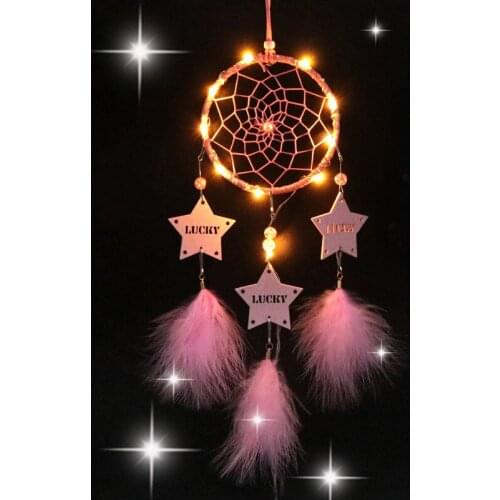 1PCS Dream Catcher Handmade Dreamcatcher Feather Wind Chimes Art for Wall Hanging Garden Home Decoration Gifts