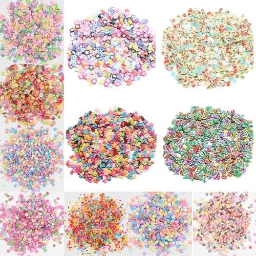 1000pcs Soft Pottery Fruit Cake Slices Mixed 3D Nail Art Decals UV Resin Epoxy Mold Filler For Diy Jewelry Making Findings Tools