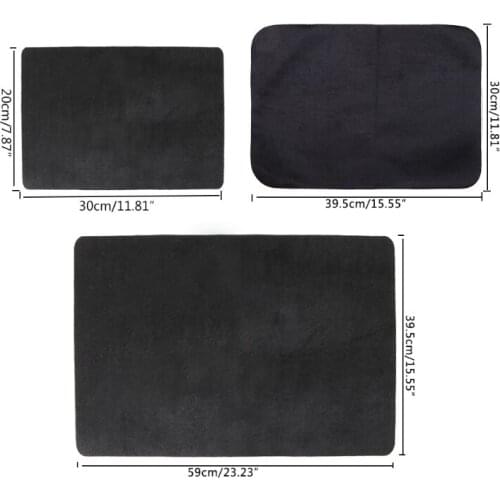 3 Sizes Black Professional Poker Card Deck Mat Magic Tricks Magician Props Coin Pad X3UA