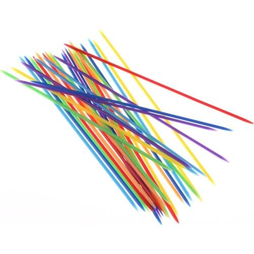 Educational 30PCS/set Classic Plastic Pick Up Sticks Baby Children Mikado Spiel Pick Up Sticks With Box Game Kids Gifts