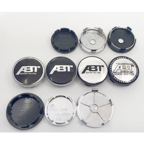 4pcs 56mm or 60mm ABT logo car emblem Wheel Center Hub Cap Rim refit dust-proof badge covers sticker styling auto accessories