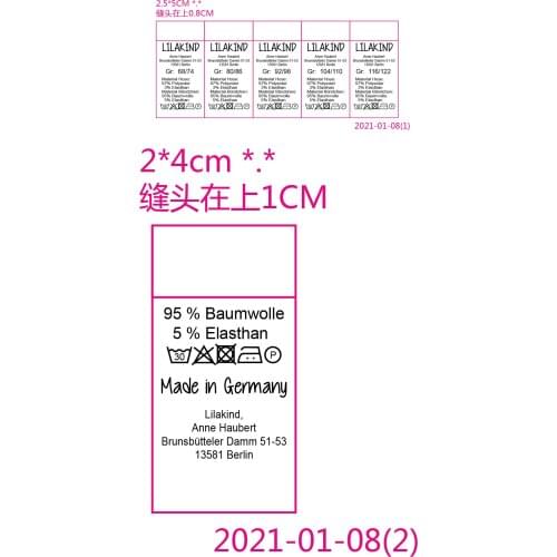 5000pcs , 2.5 * 5 cm precut satin ribbon print labels + 5000pcs , 2 * 4 cm precut satin ribbon print labels