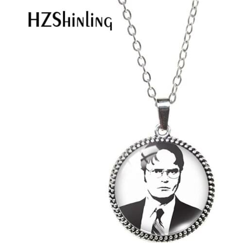 The Office TVshow Pattern Antique Necklace Glass Cabochon Dome Fashion Jewelry