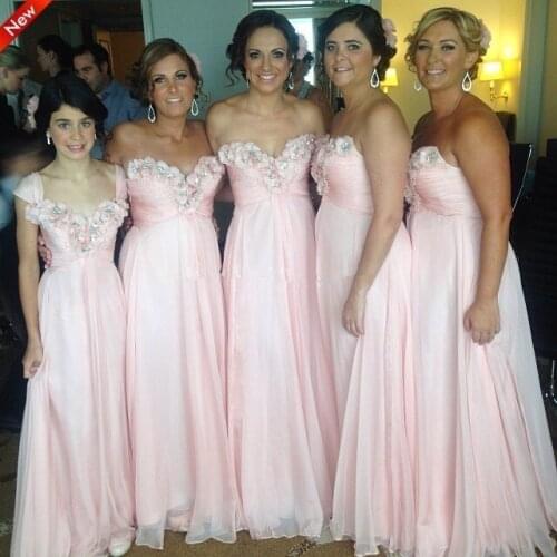 Free shipping 2015 New design long bridesmaid dresses Sexy sweetheart beautiful flowers high quality custom made crystal beading