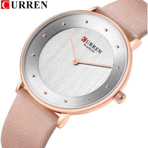Fashion Simple Ladies Watches Design Comfortable Leather Quartz Womens Wrist Watch CURREN Brand New Female Watch bayan kol saati