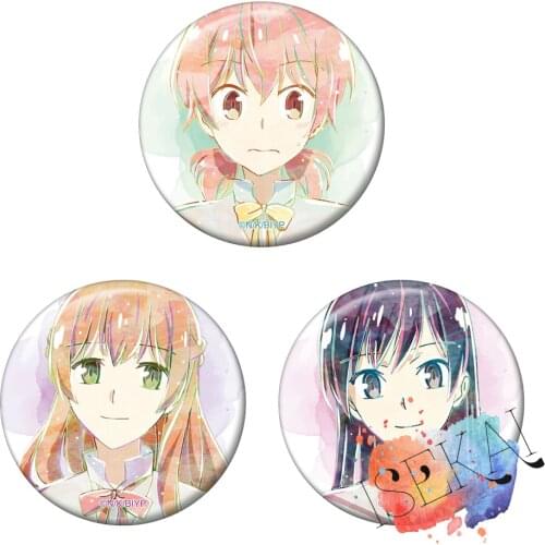 Bloom Into You Anime Badge Koito Yuu Nanami Touko Saeki Sayaka Metal Badge Brooch Pins