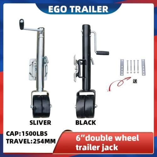 Trailer jack jockey wheel trailer parts double 6inch wheel