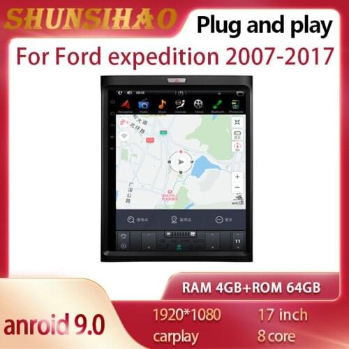 ShunSihao Tesla style android all in one headunit For Ford expedition 2007-2017 CarPlay Multimedia Player Stereo Car Radio 64G