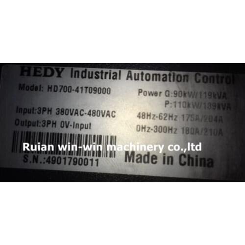 HEDY HD700-41T09000 Inverter for film blowing machine bag making machine 100% new no CE