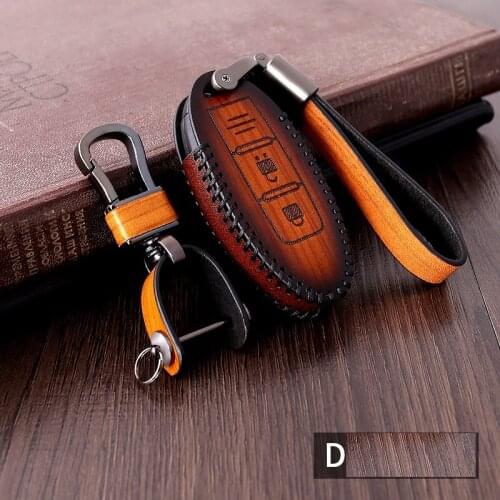 Fashion Genuine Leather Car Key Case Cover For Nissan Qashqai J10 J11 X-Trail t31 t32 kicks Tiida Pathfinder Murano Note Juke