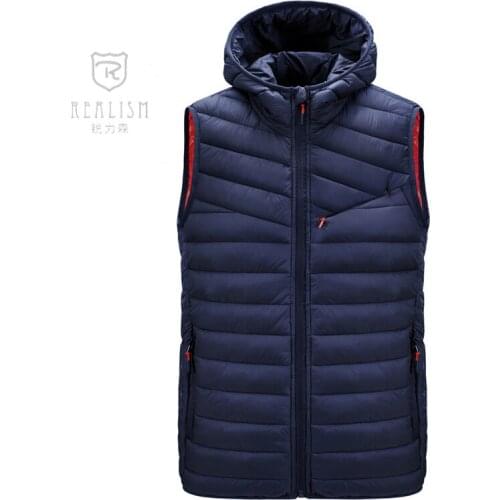 Mens Sleeveless Vest Jacket Winter Casual Coats Brand Clothing Cotton Padded Big Size Mens Waiscoat For Man