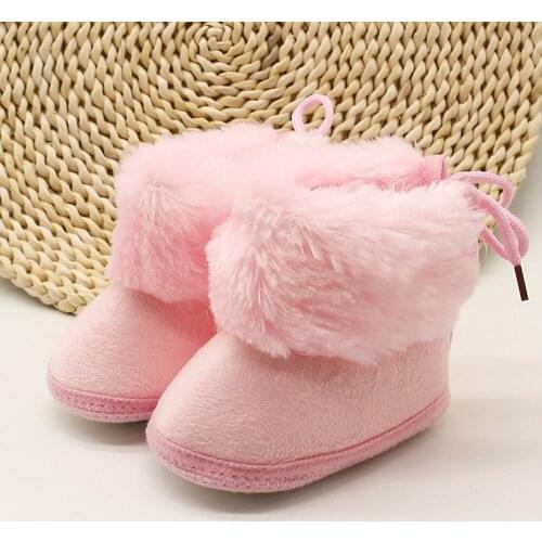 Baby Girls Soft Booties Snow Boots Infant Toddler Newborn Warming Shoes Winter Infants Warm Shoes Faux Fur Boots NEW