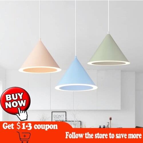 Nordic LED Pendant Light Minimalism Dining Room Cafe Restaurant Hanging Lamp Fixture Home Decoration Suspension Luminaire