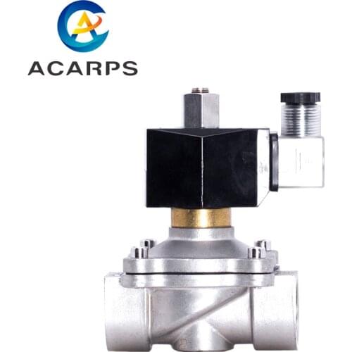 3/8" 1/2" 1" 1-1/2" 2" Normally Open Stainless Steel Solenoid Valve On-Off Valve Water Valve For Water Gas Oil 220V 110V 24V 12V