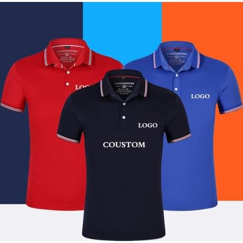 100% Cotton Casual Mens Polo Shirts Men Desinger Short Sleeve Custom Design and Printing Unique Wearable Unisex Polos Tops