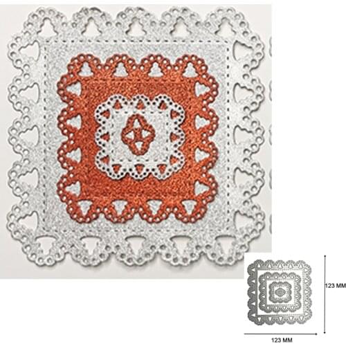 Frames Square Card Curves Border Metal Cutting Dies for DIY Scrapbook Cutting Die Paper Cards Embossed Decorative Craft Die Cut