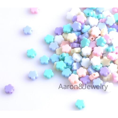 Blend Color Acrylic beads Spacer Beads Fit Jewelry Handmade 100PCs 9mm YKL0336X