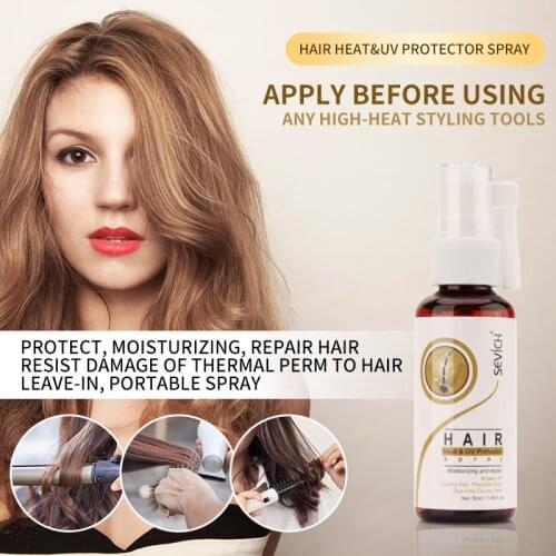 SEVICH Hair Heat&UV Protector Spray 50ml Moisturizing Repair Hair Castor Oi Hair Care Spray Enhance Hair Luster Protect Hair