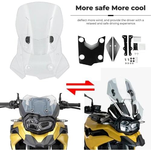 For BMW F750GS F850GS F750 F850 GS F 750 850 GS 18-2020 Motorcycle Adjustable ABS Windshield Windscreen Wind Deflector Protector