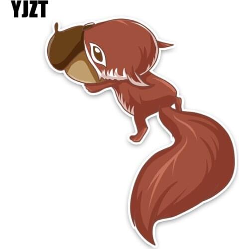 YJZT 15CM*12.3CM Cute Squirrel PVC Motorcycle Decal Car Sticker Car-styling C29-0498