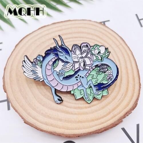 Creativity Personality Animal Dragon Enamel Pins Travelling Flowers Clouds Alloy Brooch Badge Punk Accessories Woman Jewelry