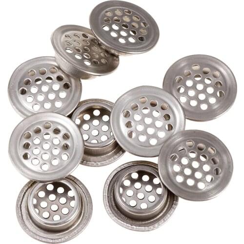10Pcs Stainless Steel Mesh Hole Round Wardrobe Cabinet Air Vent Louver Cover For Air Circulation 19mm 25mm 29mm 35mm 53mm