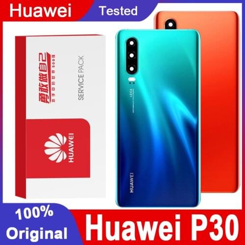 100% Original Back Housing Replacement for Huawei P30 Back Cover Battery Glass with Camera Lens For Huawei P30 Rear Cover