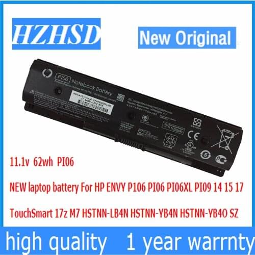 11.1v 62wh NEW laptop P106 battery For HP ENVY PI06 PI06XL PI09 14 15 17 TouchSmart 17z M7 HSTNN-LB4N HSTNN-YB4N HSTNN-YB4O