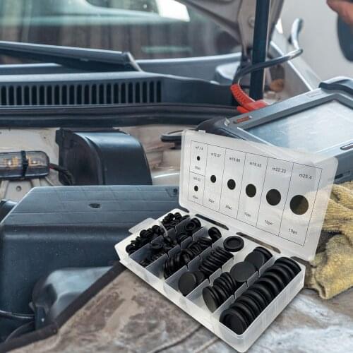 170Pcs Rubber Grommets Assortment Firewall Hole Plug Electrical Wire Gasket Set Rubber Grommet