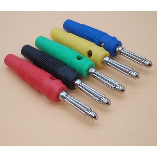 5Pcs 4mm Male 32A High Current Screw Solderless Stackable Banana Plug Connector