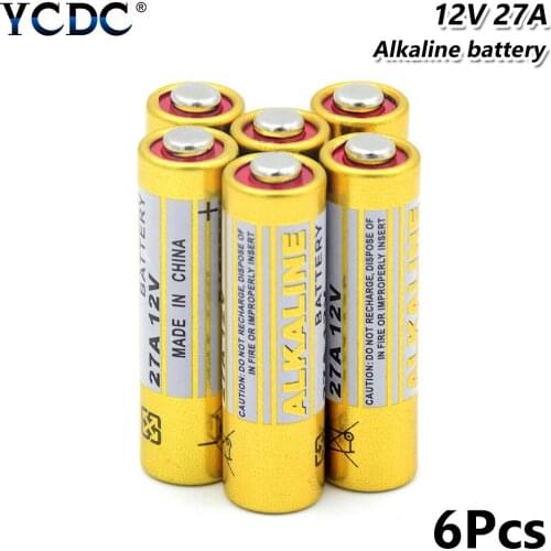 6x 7A 12V Dry Alkaline Battery 27AE 27MN A27 MN27 MS27 GP27A A27 ALK27A A27BP For Doorbell Car Alarm Walkman Car Remote Control