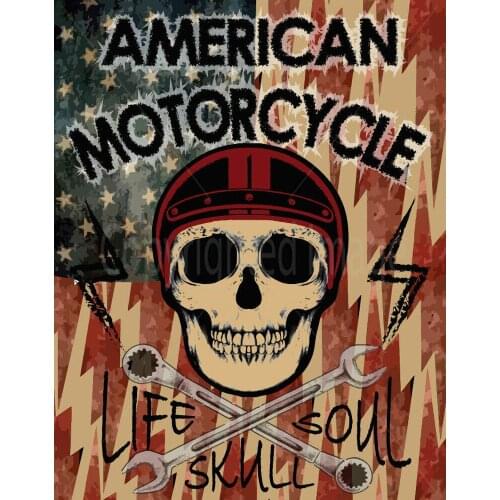 AMERICAN MOTORCYCLE LARGE METAL TIN SIGN POSTER PLAQUE VINTAGE STYLE