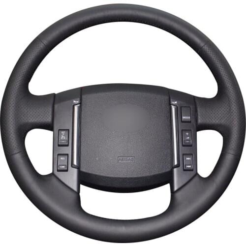 Black Synthetic Leather Car Steering Wheel Cover for Land Rover Freelander 2 2007-2012