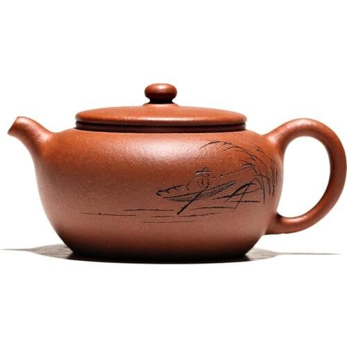 Household purple clay pot teapot tea set household raw ore pure manual downhill mud Yayun pot